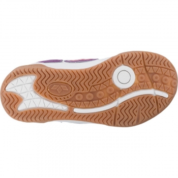 Kinder Lico Hallensportschuhe Bernie V mit Klettverschluss - Kinder - Weiss-Lila